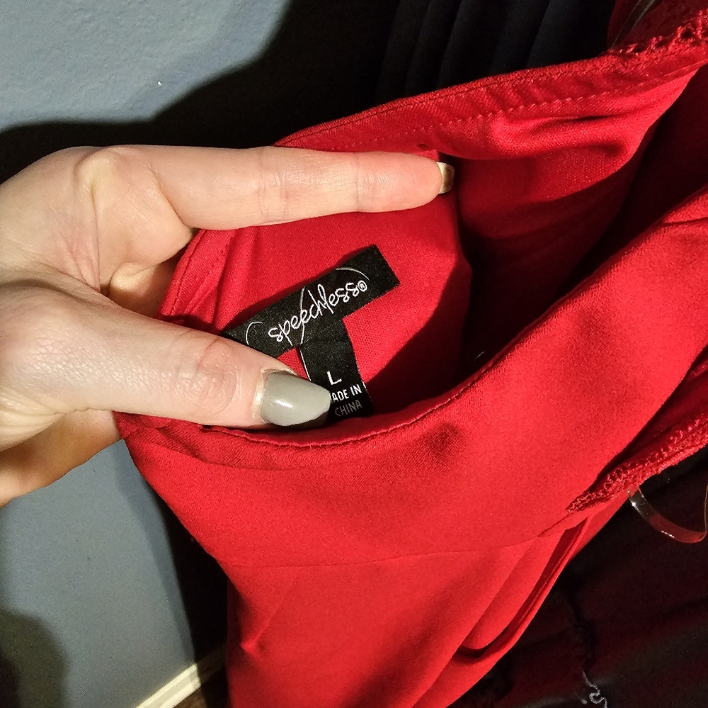Red pantsuit